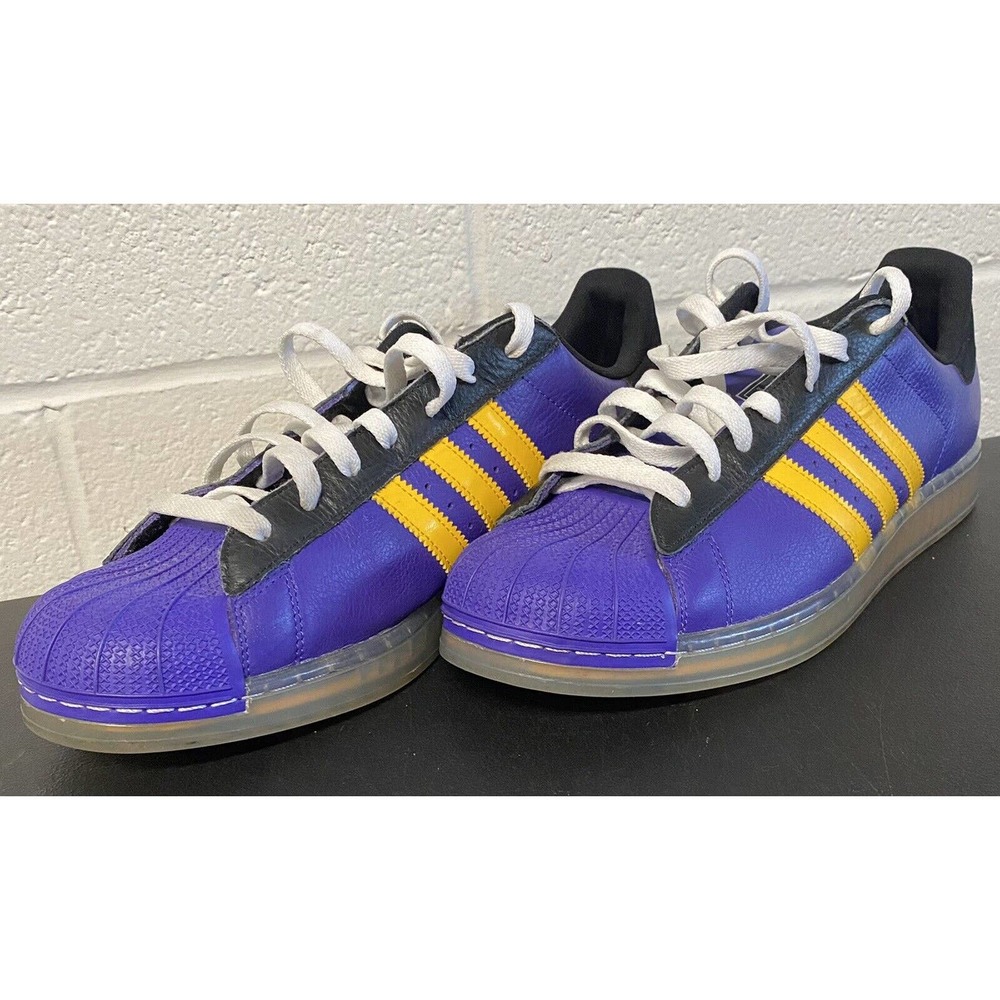 Adidas Superstar Men's 13 Purple/Yellow Clear/yellow soles ART# G95889